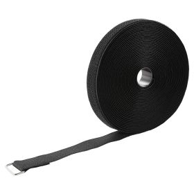 Cable Ties 393.7-Inch Hook and Loop Reusable Cord Ties with 50 Metal Buckles