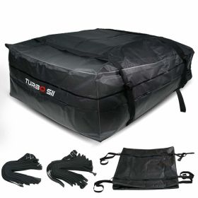 Car Roof Bag 15 Cubic Feet Black Rooftop Cargo Carrier Bag With Heavy Duty Straps 100% Waterproof Perfect for Camping,Luggage
